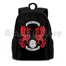 Outdoor Hiking Backpack Waterproof Camping Travel Football Leyton Soccer Leyton England London Red English