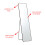 Living And Home (50cm W x 160cm H) Modern Rectangular Metal Full Length Mirror Black 7