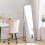 Living And Home (50cm W x 160cm H) Modern Rectangular Metal Full Length Mirror Black 1