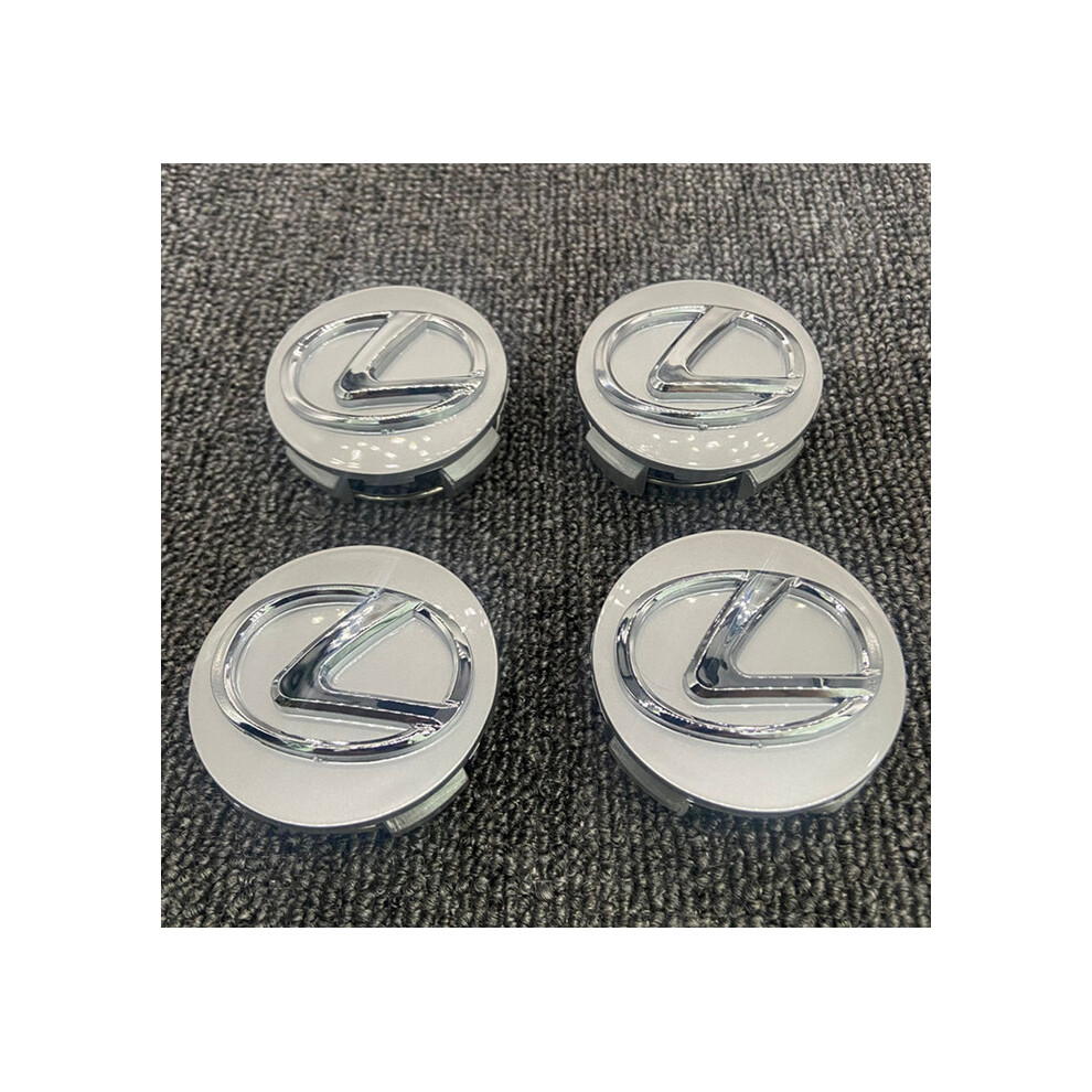 Newjass Set Of 4 Lexus Wheel Hub Center Cap Rim 62Mm Silver