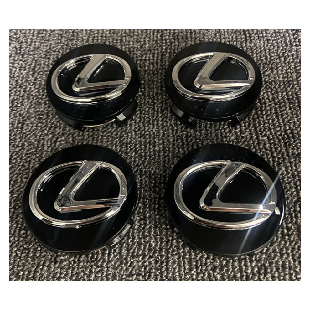 SET OF 4 LEXUS BLACK WHEEL HUB CENTER CAP RIM 62MM on OnBuy 
