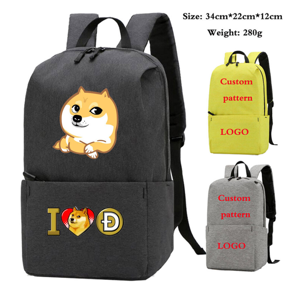 (01 Sky blue-gray) Cartoon Doges backpack Kids Bag Cartoon nylon LaptopBag women Leisure bag knapsack Student book Bags Teenagers Backpack-image-OPC-PBTMBYM-NEW