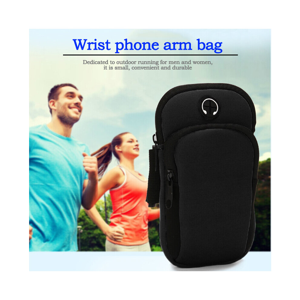 Sports Waterproof Running Mobile Phone Arm Bag Outdoor Men's Equipment General Female Arm With Wrist Bag Sports Arm Cover Black 885662309933