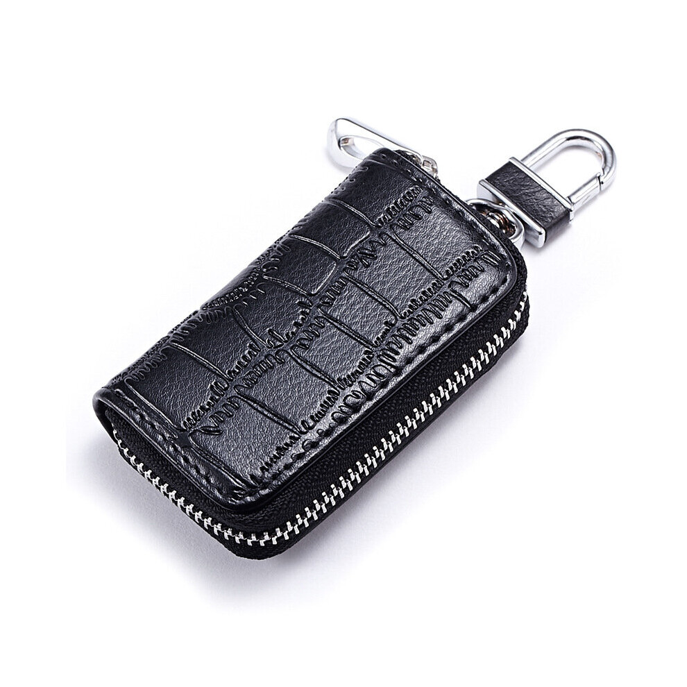 Leather Zipper Key Wallet Organizer Crocodile Embossed Car Key Bag Men Business Affairs Car Remote Control Pocket Multicoloured 885662310083
