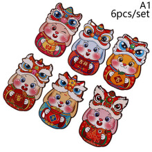 6PCS Chinese Year Rabbit Red Packets Spring Money Envelope