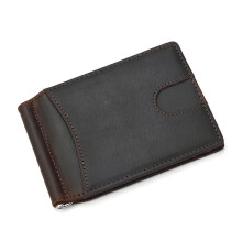 Leather Money Clip for Men with Front Pocket Wallet Metal Clips with Stainless Steel Clip Men Money Holder Dollar