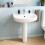 NES Home 550mm ECO Basin With Pedestal White 2