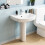 NES Home 550mm ECO Basin With Pedestal White 1