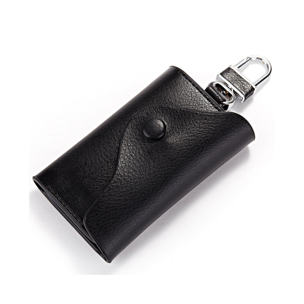 Esiposs Men Car Key Holder Leather Man Organizer Multifunctional Housekeeper Double Zipper Motor Key Case Black 885662316115