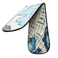 Storage Mini Money Clip Leather Unisex Map Pattern Faux Magnetic Cash Holder Bag