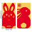 6Pcs/Bag Hot Stamping Rabbit Red Packet Chinese Year Decor Spring 7