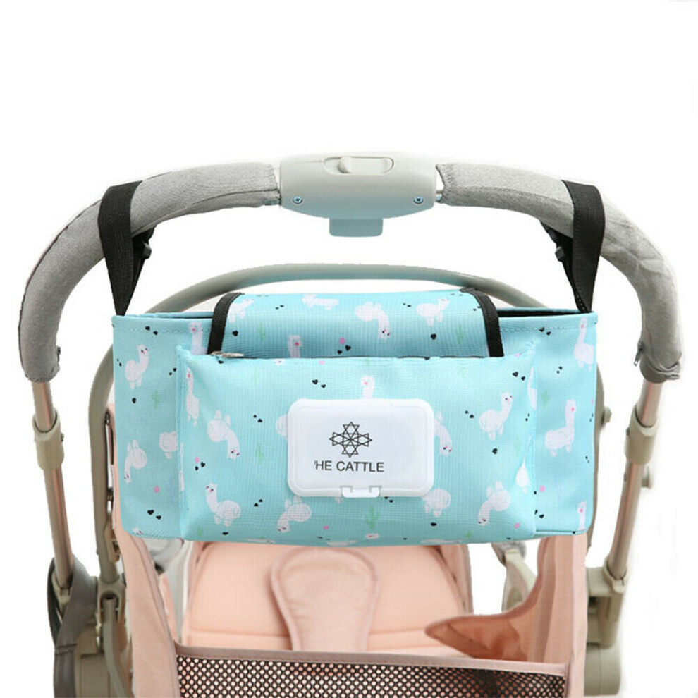 Newest Hot Baby Organiser Mummy Bottle Cup Pram Pushchair Stroller Buggy Cup Bottle Drink Food Holder Storage Bag Organiser Multicoloured