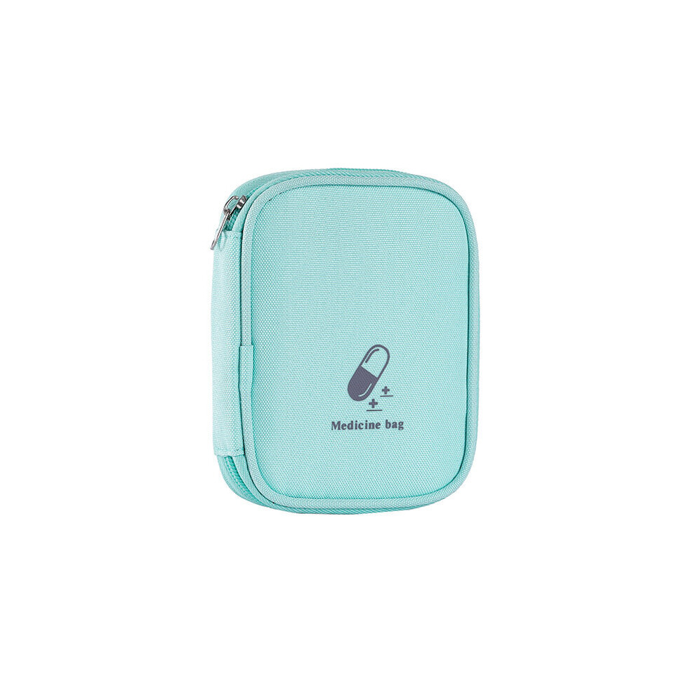 Green Mini Portable Medicine Bag First Aid Kit Medical Emergency Organizer Travel Outdoor Household Medicine Storage Bag Pill Case