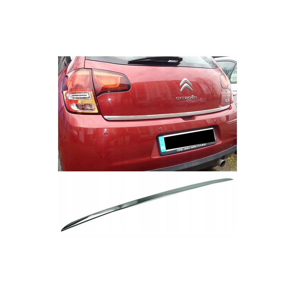 Citroen C3 II 08- Chrome Trunk Trim - Tailgate Accent