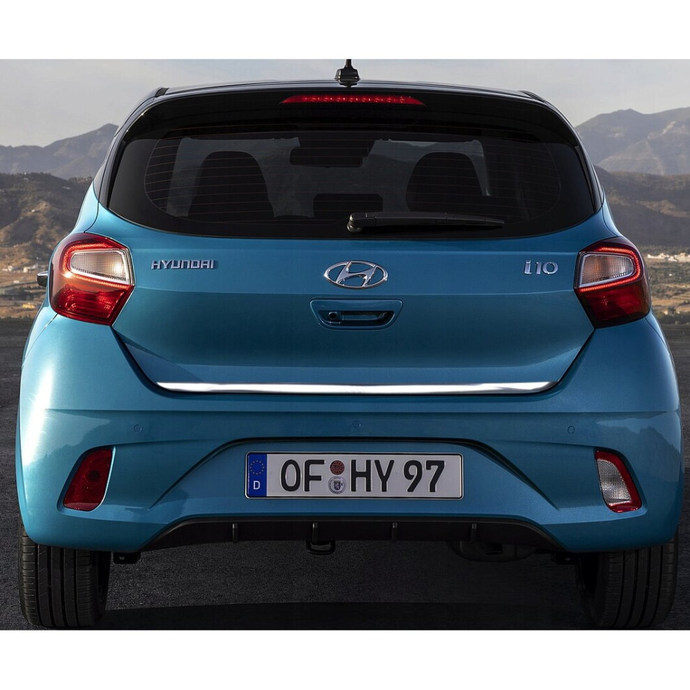 Hyundai I10 3 Iii 2019+ Chrome Trunk Trim - Tailgate Accent - Premium Car Rear Detail 4093039078146