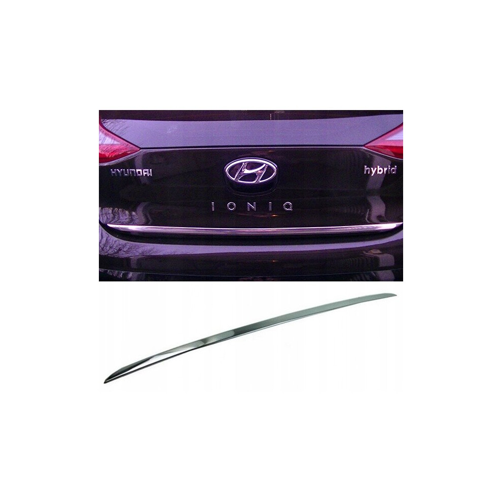Hyundai Ioniq - Chrome Trunk Trim - Tailgate Accent - Premium Car Rear Detail 4106965056161