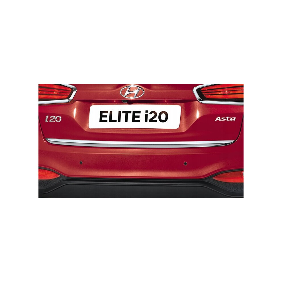 Hyundai I20 Ii 2014+ Chrome Trunk Trim - Tailgate Accent - Premium Car Rear Detail 4117327161171