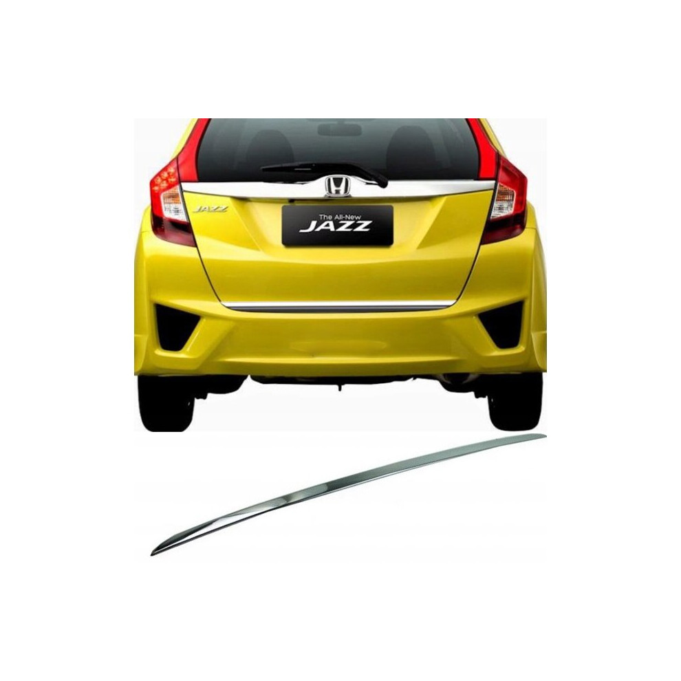 Honda JAZZ IV 13- Chrome Trunk Trim - Tailgate Accent - Premium Car Rear Detail