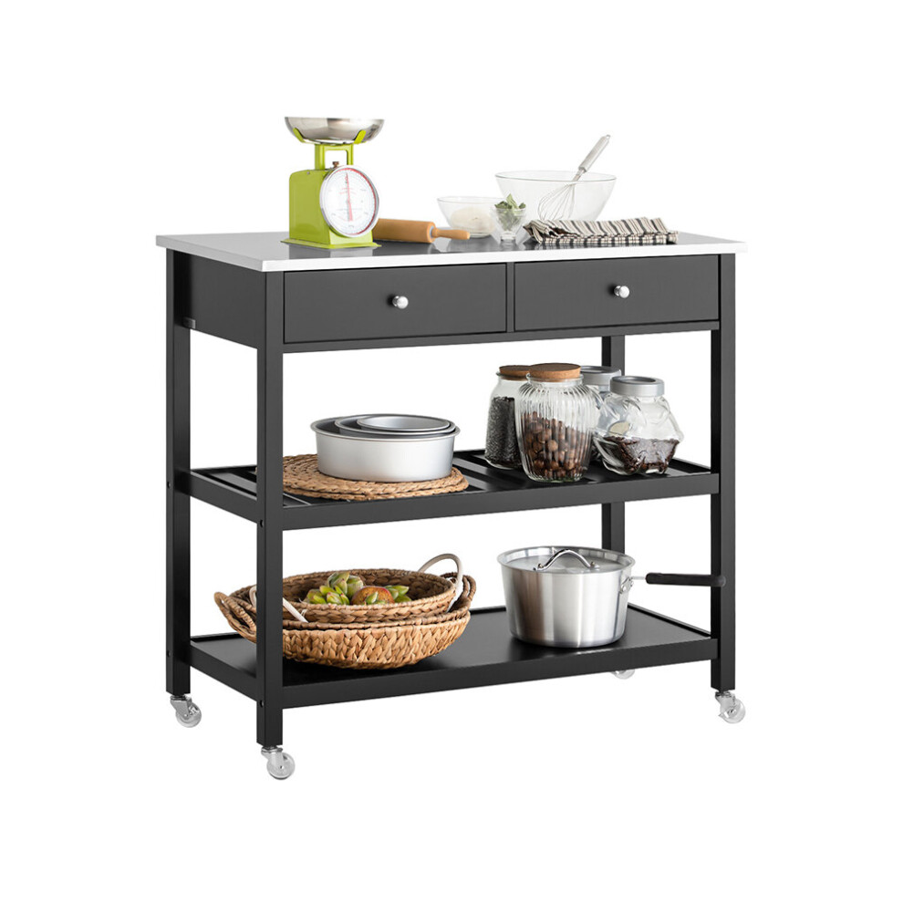SoBuy FKW47-SCH, Serving  Kitchen Trolley Cart Kitchen Storage Trolley