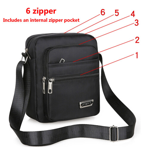 Male s High Messenger Bag 4 6 Layer Zipper Single Shoulder Bags Men Casual Crossbody Bags Small Sling Mini Bags on OnBuy