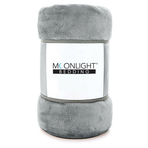 MOONLIGHT BEDDING FLUFFY FLEECE BLANKET DOUBLE BED MINK SOFA THROW