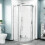 NES Home Hardwick 800mm Frameless Tempered Glass Quadrant Corner Shower Enclosure Chrome 3