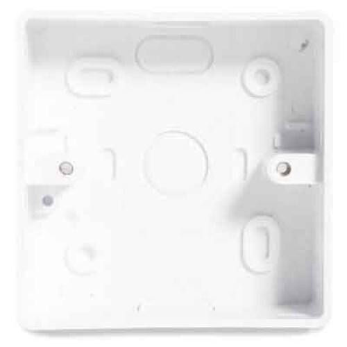 Single 1 Gang PVC Pattress Surface Mounting Box - 32mm Deep
