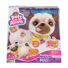 Pets Alive Poppy The Booty Shakin Mops - Interaktywny tanczacy pluszowy szczeniak firmy ZURU Robotic Realistyczny miekki pluszowy pies dla dzieci Dzi