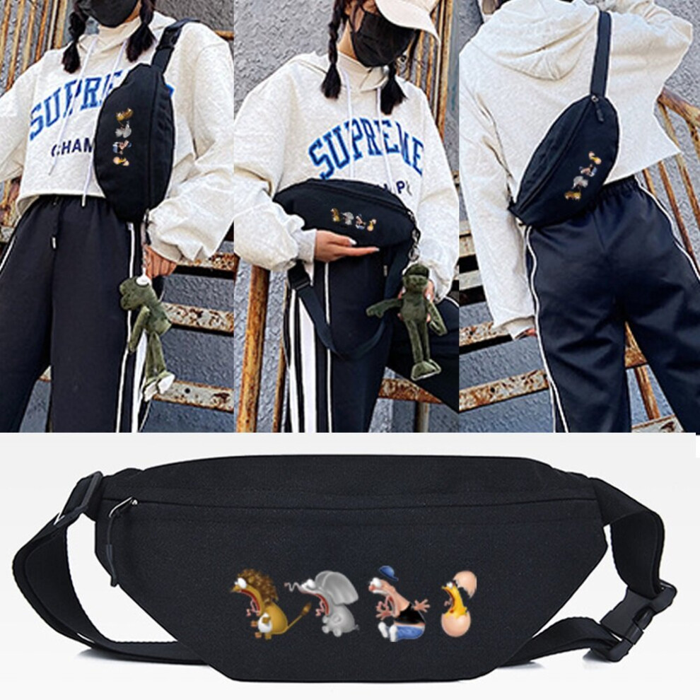 Head Print Waist Bag Men Belt Bag Chest Pack Women Casual Outdoor Sports Fanny Pack Men's Travel Crossbody Shoulder Bags-image-OPC-PBTN7MB-NEW