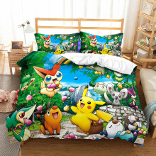 (Style 12, Double (200X200CM)/3PCS) Pokemon Bedding Single Double King Duvet Cover UK