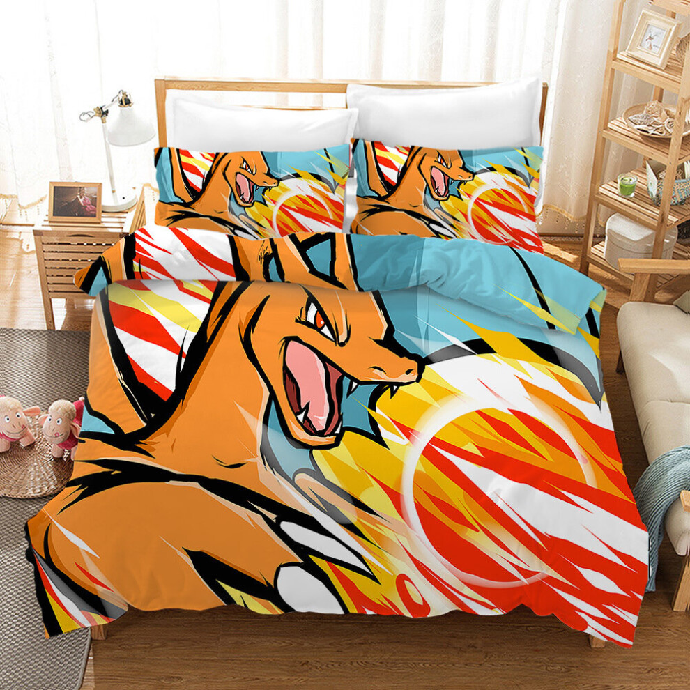 Style 22 King 220X240CM 3PCS Pokemon Bedding Single Double King Duvet Cover UK on OnBuy