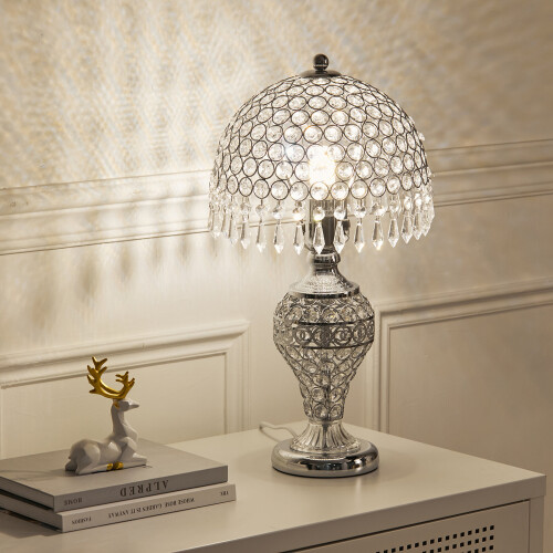 Living And Home Bedroom Umbrella Crystal Table Lamp Bedside Light 1