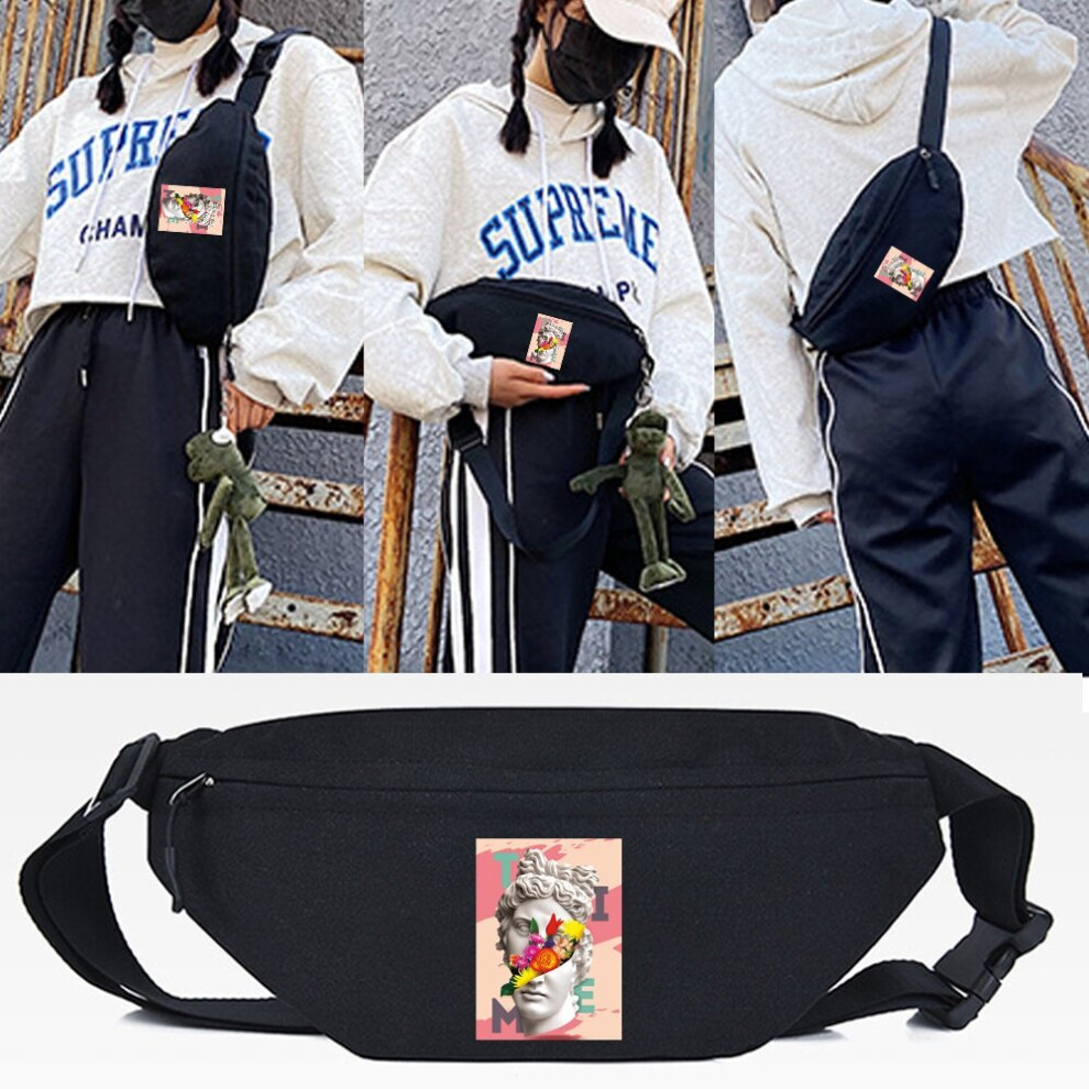 Waist Bags Funny Nostrils Print Chest Pack Purse Casual Large Phone Belt Bag Unisex Canvas Bag Travel Motorcycle Fanny Cross Bag-image-OPC-PBTNBZK-NEW