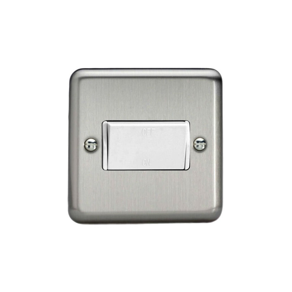 Varilight Fan Isolator Switch 3 Pole 10A Matt Chrome (White Inserts) 5021575830101
