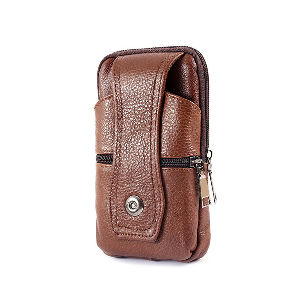 Retro Leather Men'S Waist Bag Outdoor Leisure Multifunctional Male'S Bags Wear Belt Mobile Phone Box For Man-image-OPC-PBTNCHM-NEW