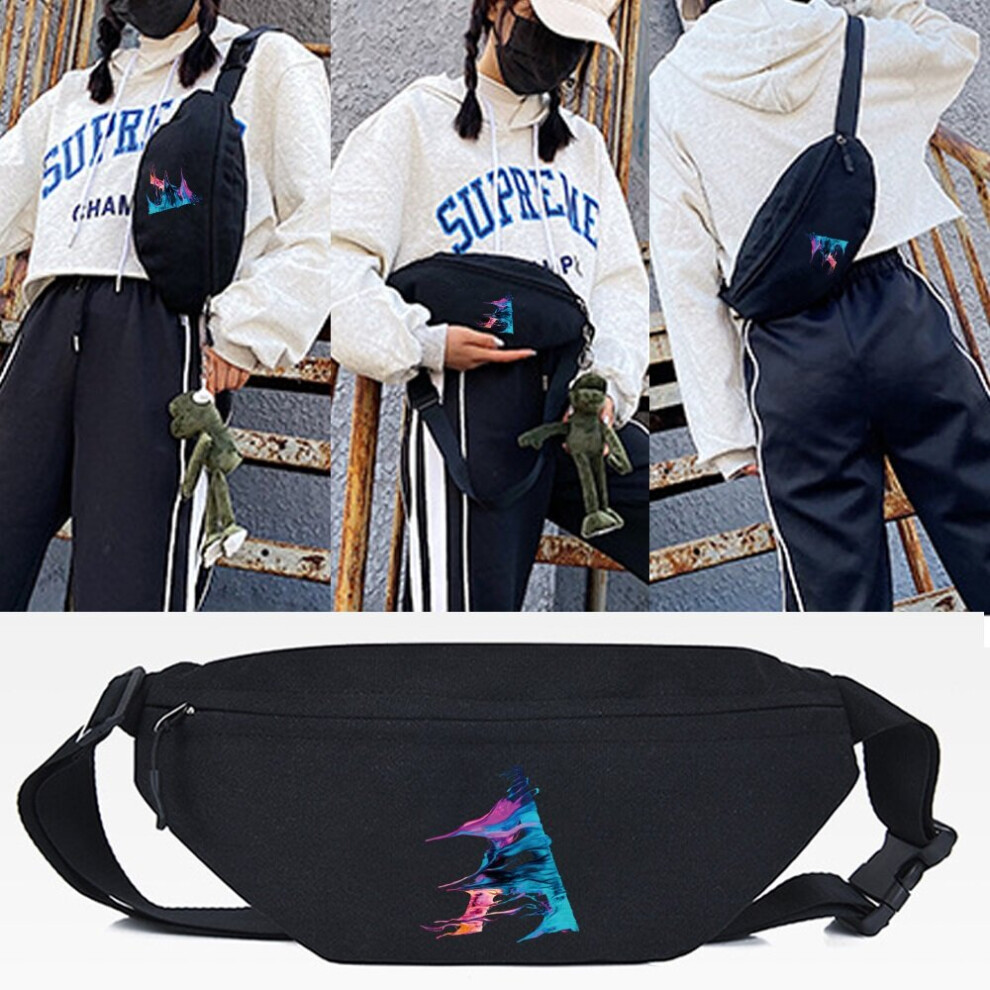Paint Letter Q Print Waist Bag Male Bags Women Leisure Fanny Pack Phone Pouch Men's Crossbody Shoulder Chest Bags-image-OPC-PBTNCPH-NEW