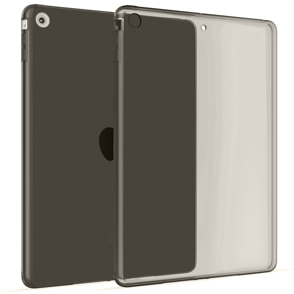 (Transparent Black) Transparent Protective Slim Silicone Cover Case For Apple iPad Mini 1, Mini 2, Mini 3