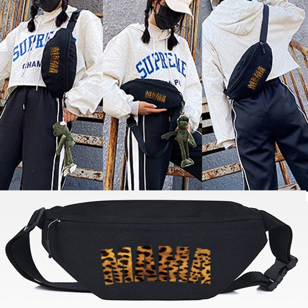 Catwalk Printing Waist Bag Chest Pack for Women Canvas Crossbody Bag Men Pack Travel Chest Bum Bag Sport Fanny Pack-image-OPC-PBTNCT7-NEW
