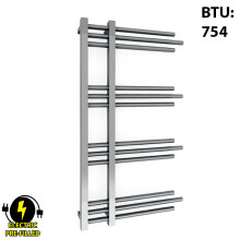 (500 x 900mm Chrome, Standard Manual Electric Element) 500mm Wide Modern Electric Bathroom Towel Radiator