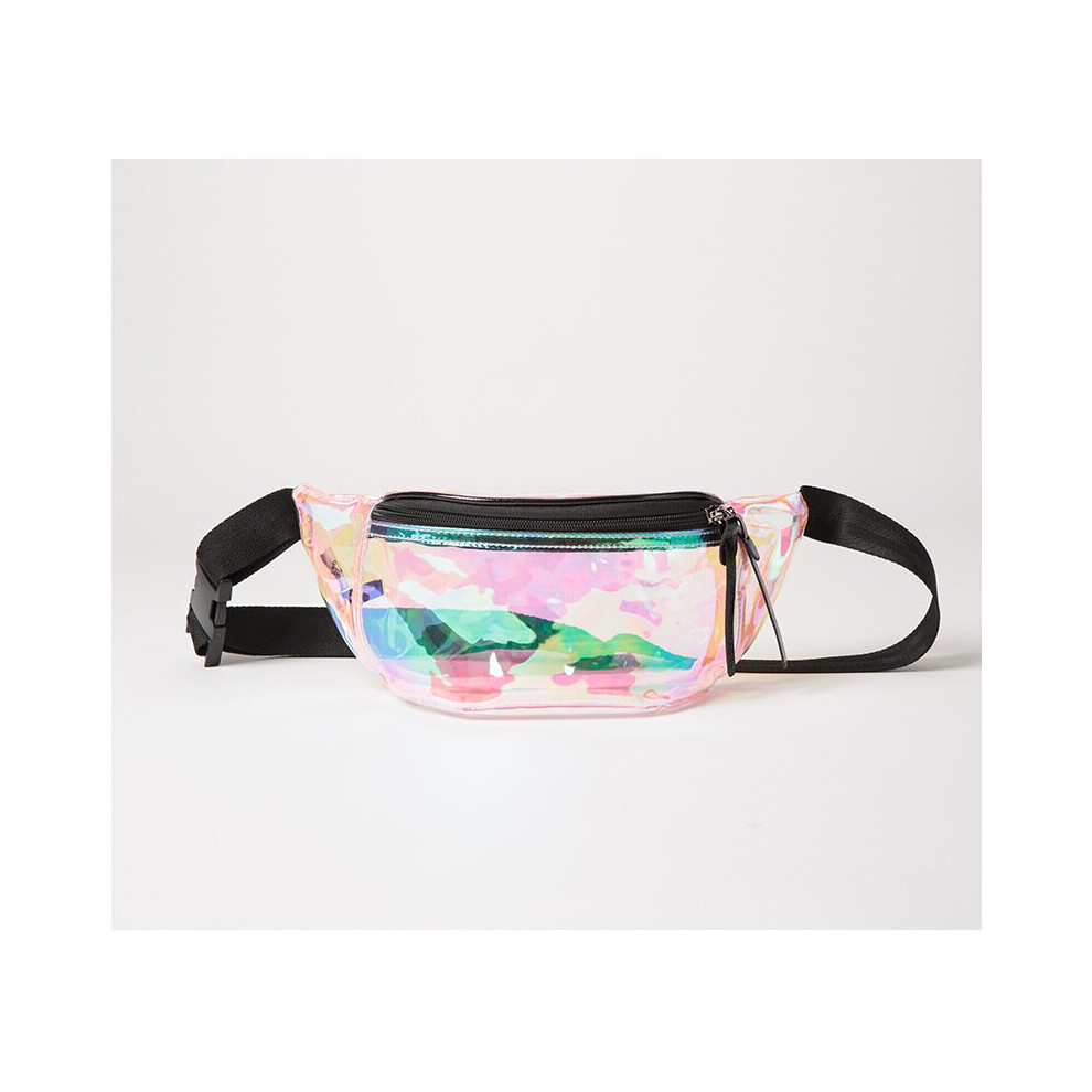 PU Personality Transparent Laser Sports Waist Pack Boys Girls Phone Money Bags Zipper Crossbody Travel Bag-image-OPC-PBTNDFS-NEW