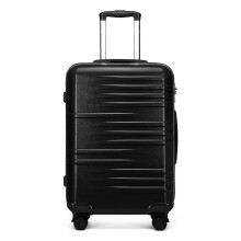 (24 inch ) British Traveller-ABS Black Hard Shell Suitcase