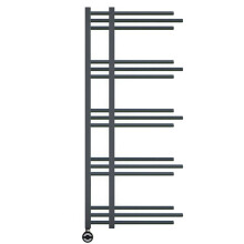 (500 x 1200mm Anthracite, MOA Thermostatic Electric Element) 500mm Wide Modern Electric Bathroom Towel Radiator
