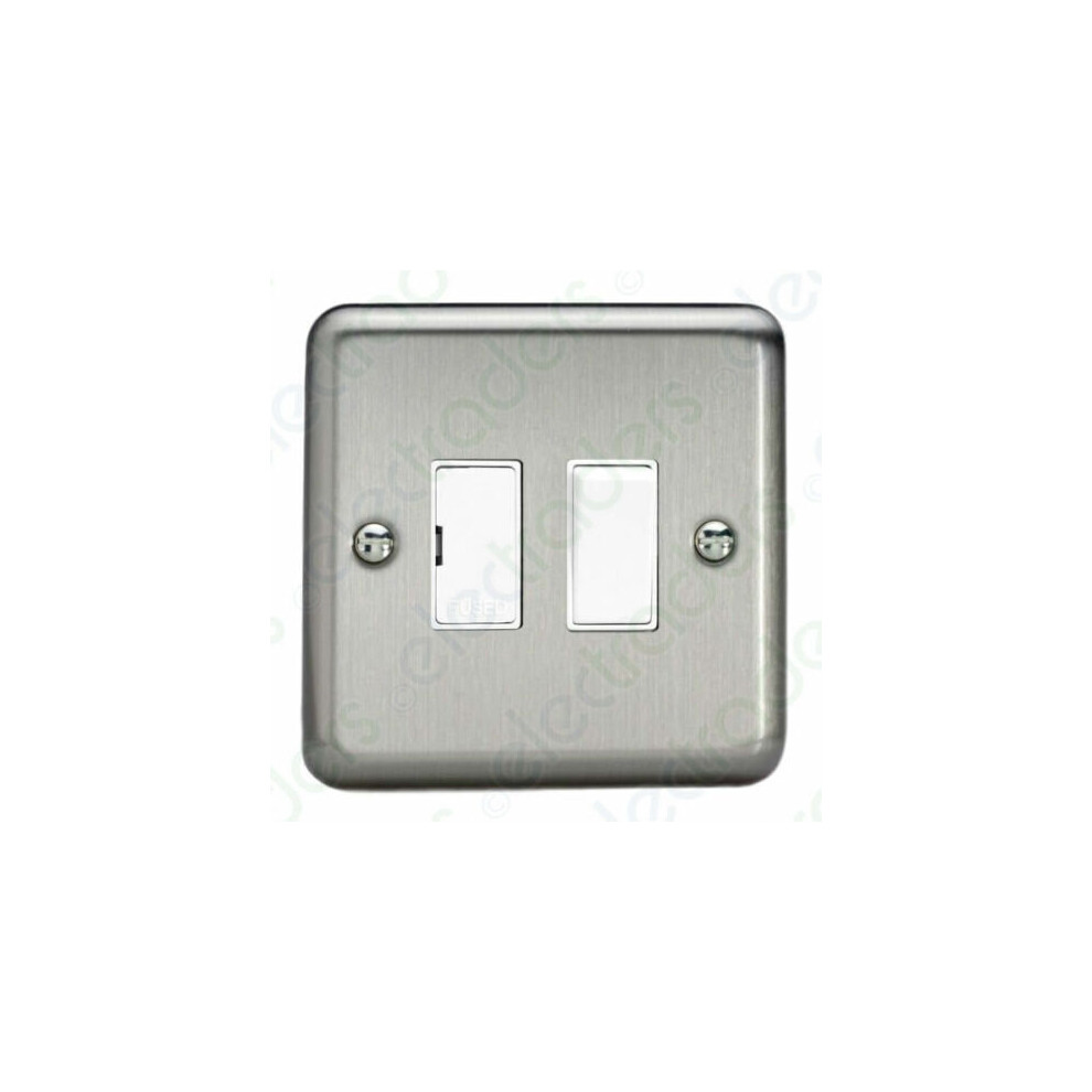 Photos - Other Electrical Equipment Varilight XS6W Switched Spur Connection Unit 13 Amp Matt Chrome  (White Inserts)
