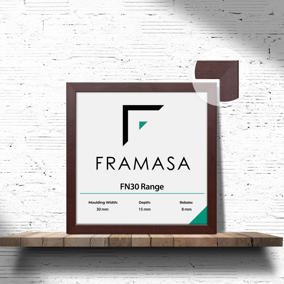 Framasa (Mahogany, 60X60 Cm) The Photo Factory Frame | Wooden Photo & Art Frames Brown