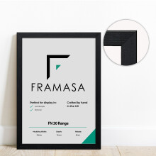(Black, 32x24 Inch) The Photo Factory Frame | Wooden Photo & Art Frames