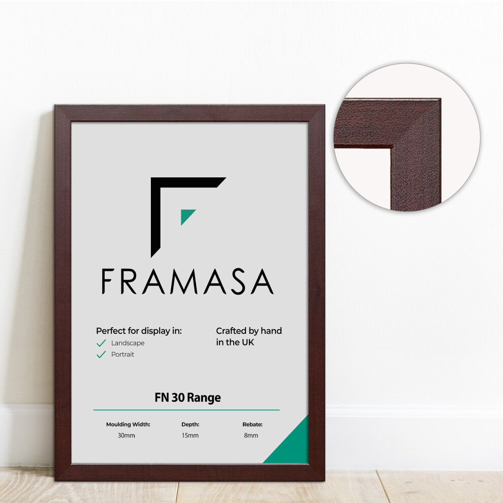 (Mahogany, 100x40 CM) The Photo Factory Frame | Wooden Photo & Art Frames