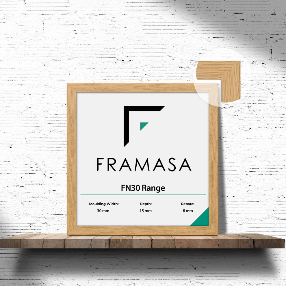 Framasa (Oak, 9X9 Inch) The Photo Factory Frame | Wooden Photo & Art Frames