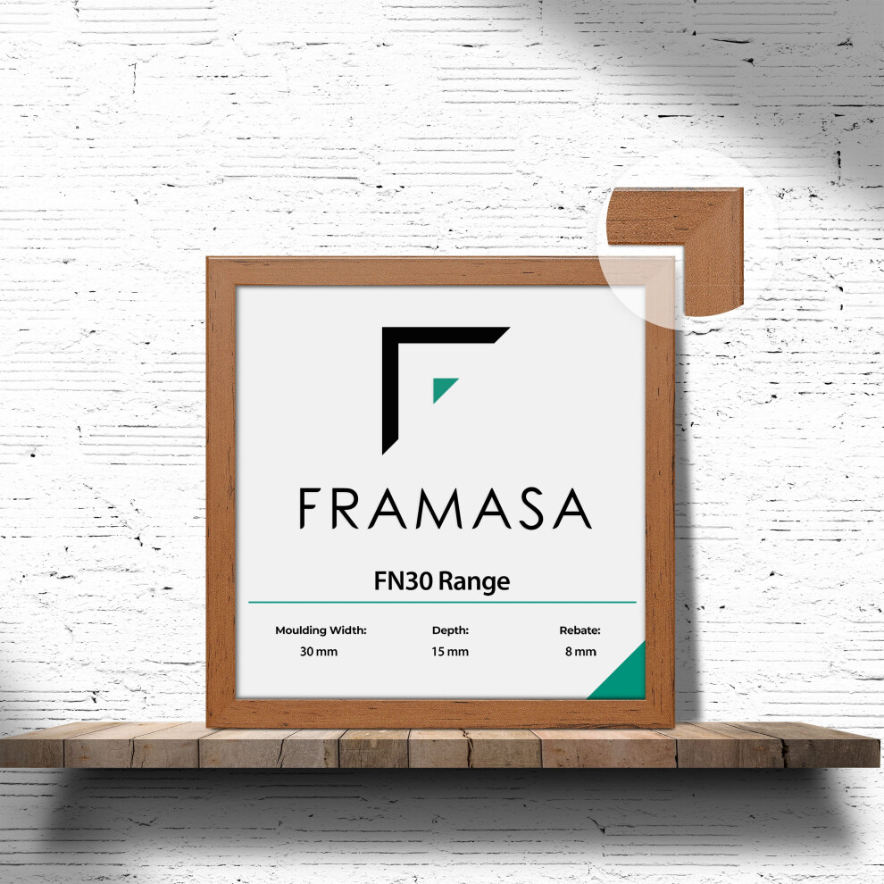 Framasa (Walnut, 60X60 Cm) The Photo Factory Frame | Wooden Photo & Art Frames Brown