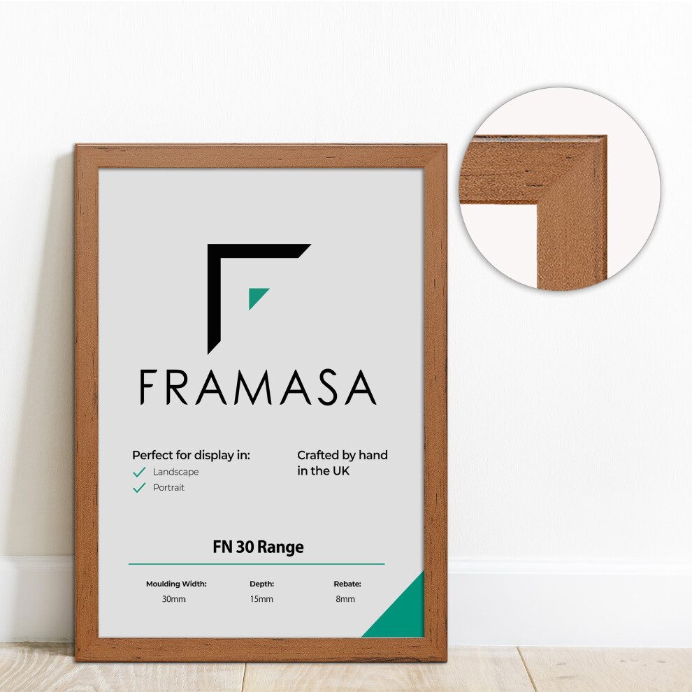 Framasa (Walnut, 17X12 Inch (Din A3)) The Photo Factory Frame | Wooden Photo & Art Frames Brown