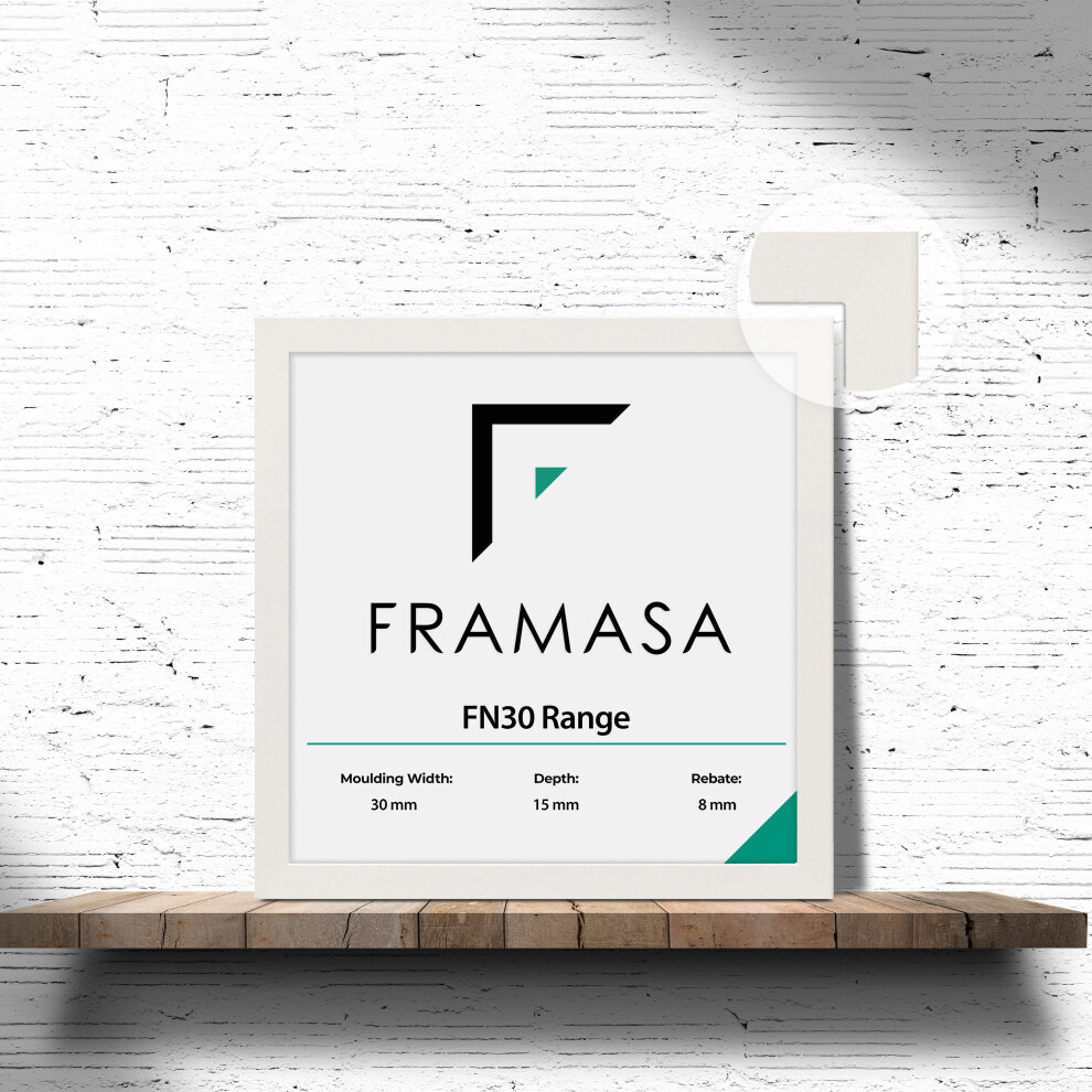 Framasa (, 24X24 Inch) The Photo Factory Frame | Wooden Photo & Art Frames White